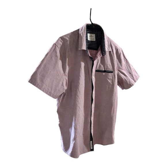 Craft & Flow Pink Casual Button Down Shirt with Short Sleeves size Large - Picture 4 of 9